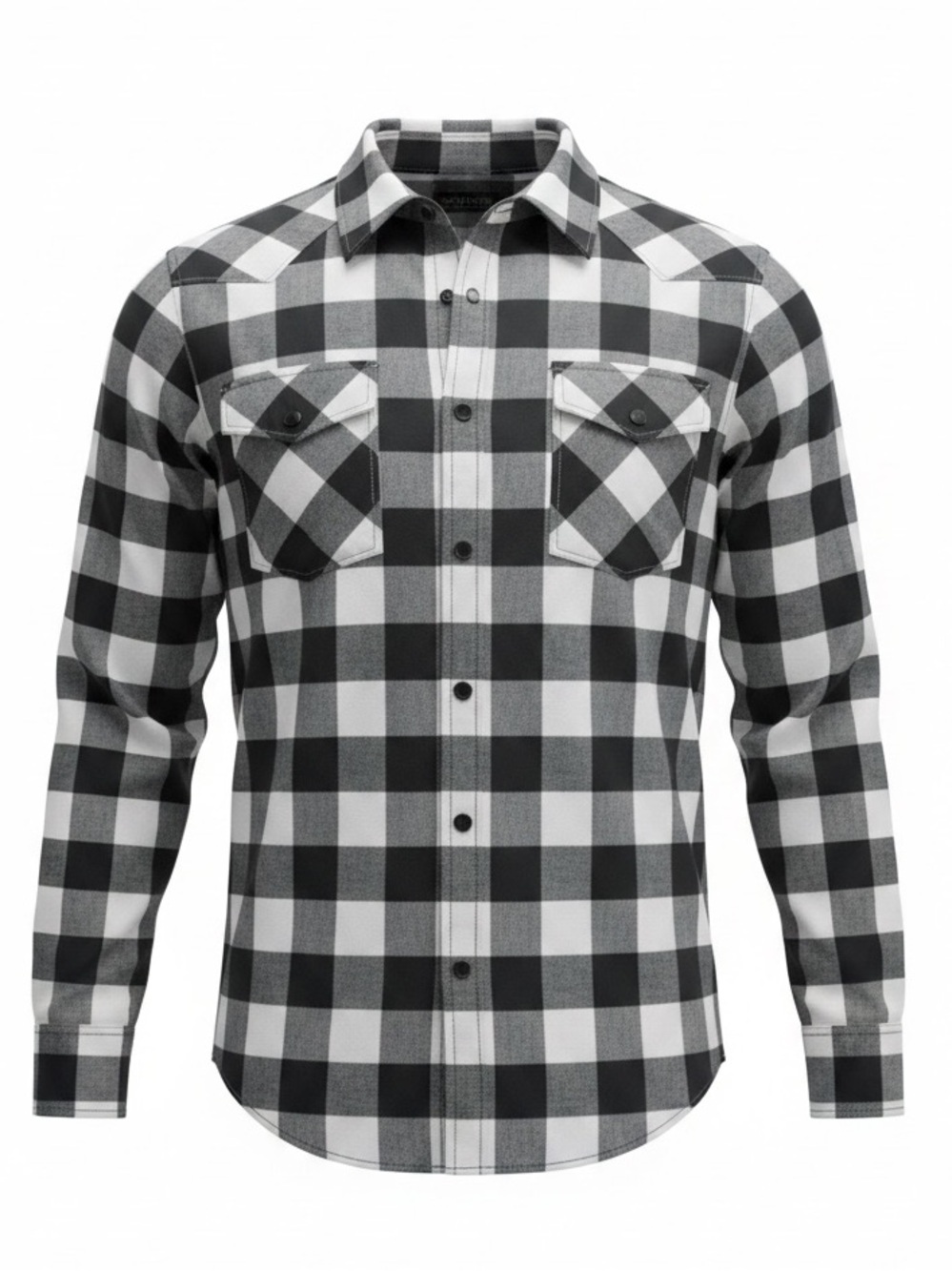 AMERICAN EAGLE OUTFITTERS Long Sleeve Vintage Fit Shirt BLK/WHT Checkered SZ XXL
